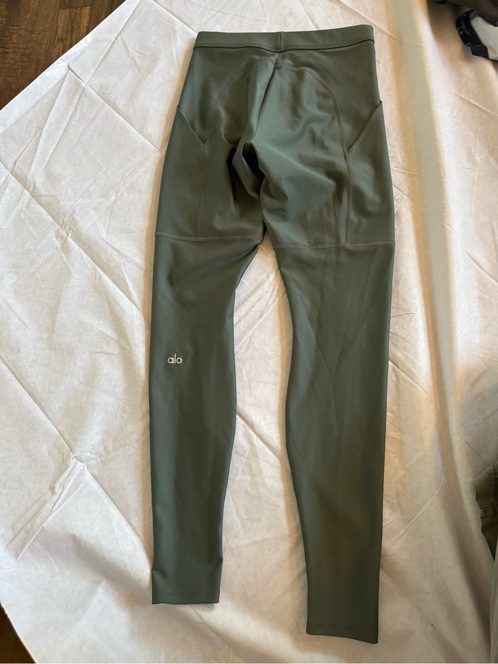 Alo Yoga High Waist Airlift Legging Small Green Olive Full Length Compression - Picture 2 of 7